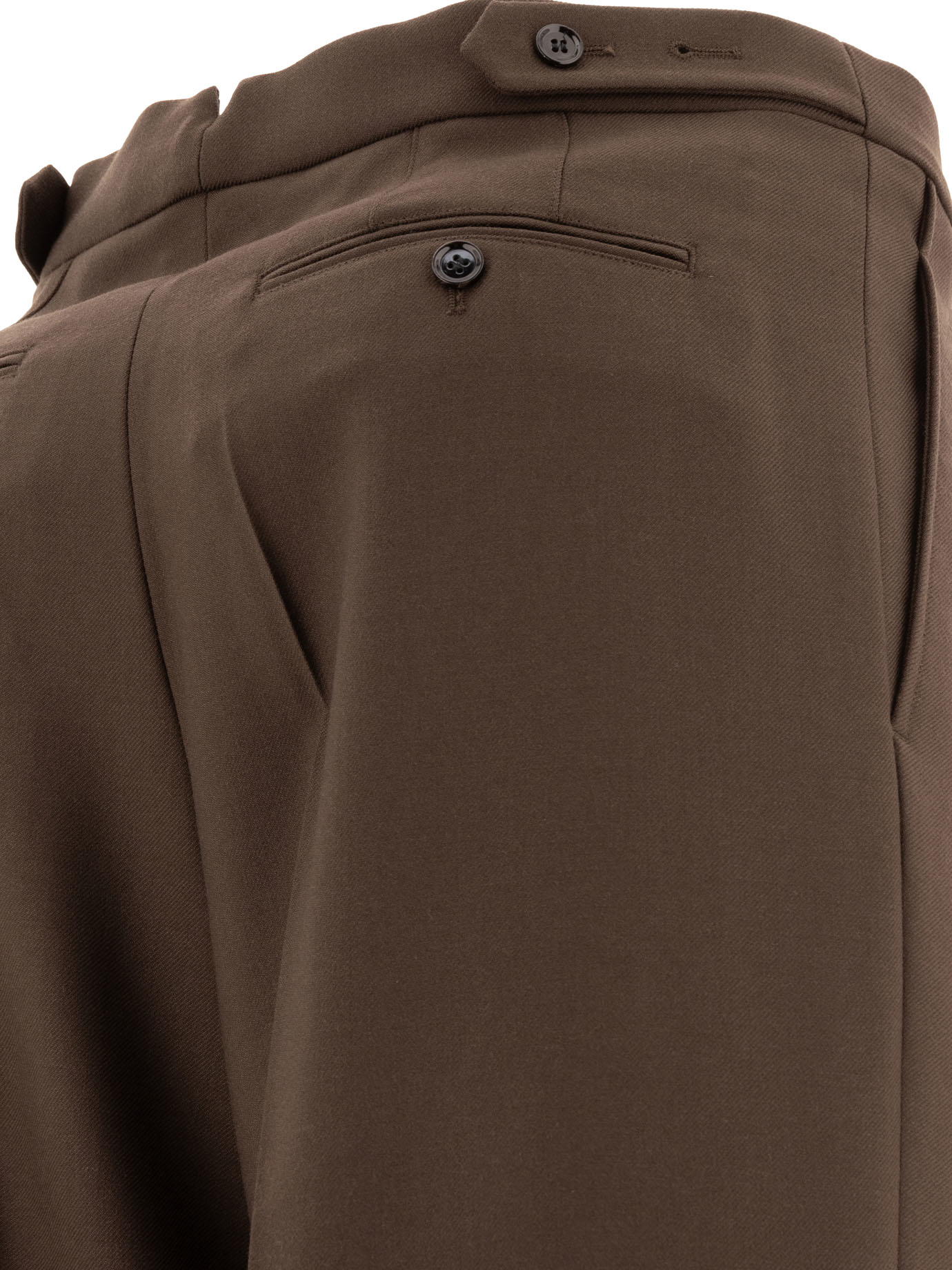 AMI PARIS Brown Wool gabardine trousers